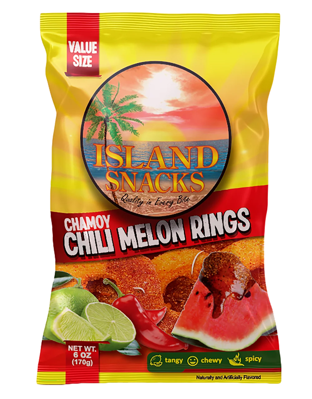 Island Snacks Melon Rings Chamoy 6oz