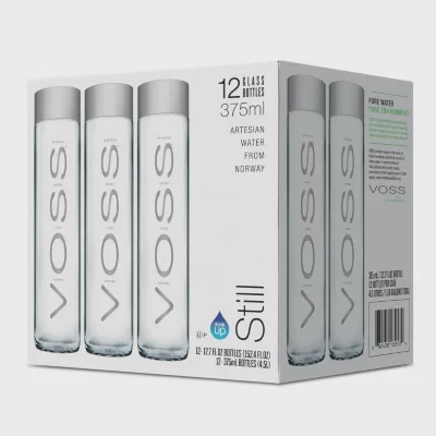Voss Glass Water Bottle (12-Pack)