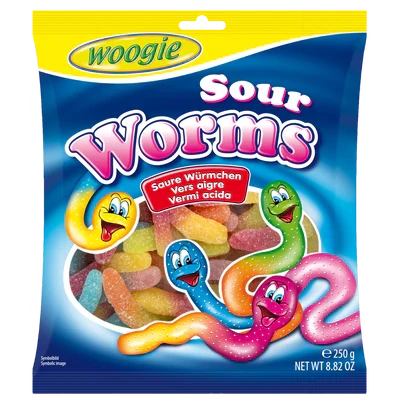 Woogie Sour Worms (250g)